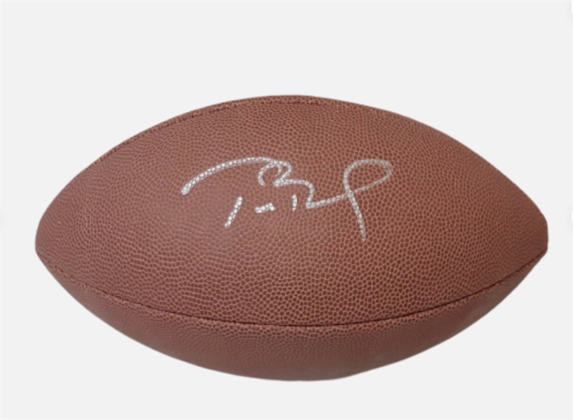 Tom Brady Signed Full Size NFL Football Unreal Candy Promo BECKETT Bucs Pats