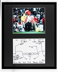 Bill Parcells Signed Framed 16x20 Hand Drawn Play & Photo Display Beckett BAS