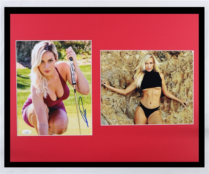  Paige Spiranac Signed Framed 16x20 Photo Display JSA