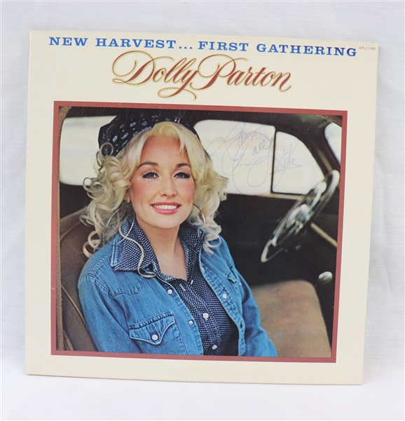 Dolly Parton Signed Vintage New Harvest First Gathering Vinyl Record Album