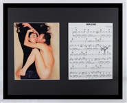 Yoko Ono Signed Framed 16x20 Imagine Lyrics & Photo Display w/ John Lennon