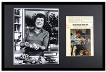 Julia Child Signed Framed 12x18 Photo Display AW