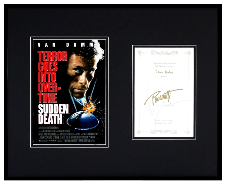 Jean Claude Van Damme Signed 16x20 Sudden Death Poster Display