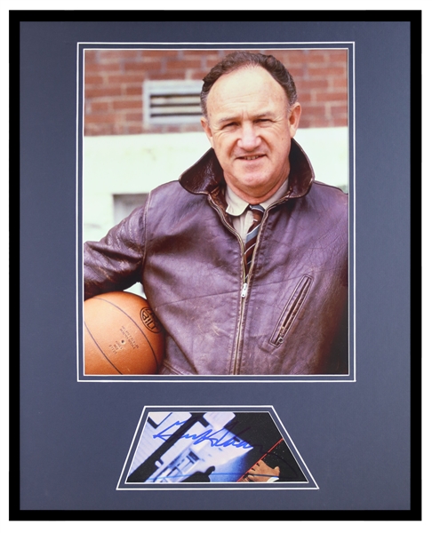 Gene Hackman Signed Framed 16x20 Photo Display Hoosiers JSA