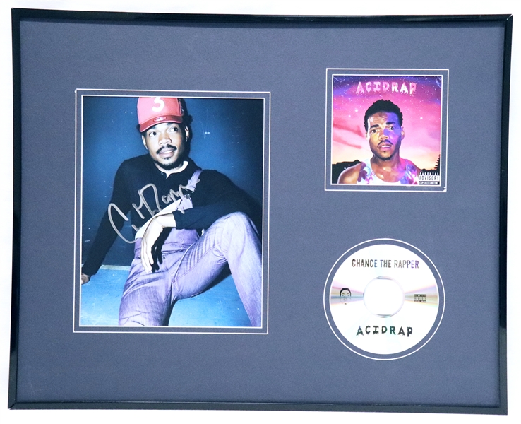 Chance the Rapper Signed Framed 16x20 CD + Photo Display