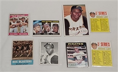 Roberto Clemente Lot of 8 Vintage Topps Cards