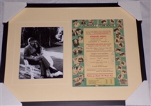 Natalie Wood & Robert Wagner Dual Signed Framed Menu & Photo Display JSA