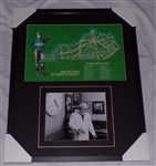 KFC Colonel Harland Sanders Signed Framed Kentucky Map & Photo Display 1968