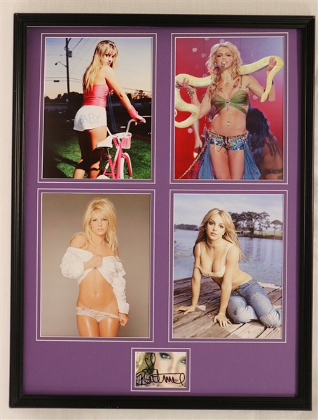 Britney Spears Signed Framed 18x24 Photo Set JSA 