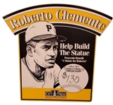 VINTAGE 1993 City Pride Bread Roberto Clemente 34x36 Promotional Display Sign